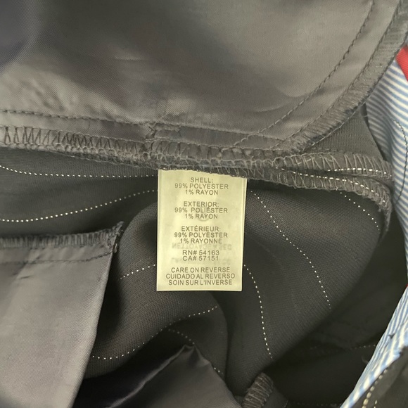 Tommy Hilfiger NWT Women's Size 12 Cropped Wide Leg Pants Navy Blue Pinstripe - Picture 6 of 7